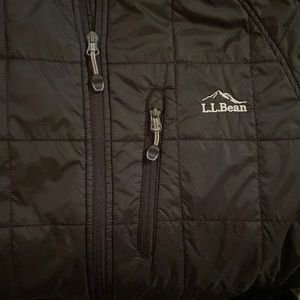LLBEAN Mens primaloft pack away jacket, black
